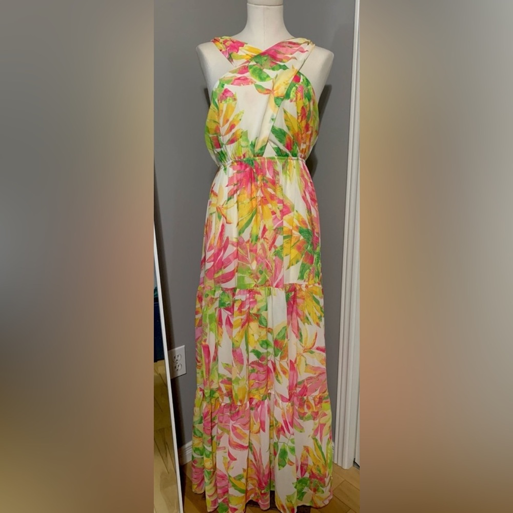 FLYING TOMATO  Floral Halter Neck Maxi